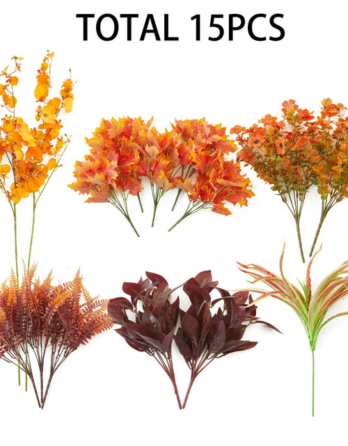 Load image into Gallery viewer, PARTY JOY 15 Bunches Artificial Fall Orchid Flowers 10x5x5in Autumn Decor
