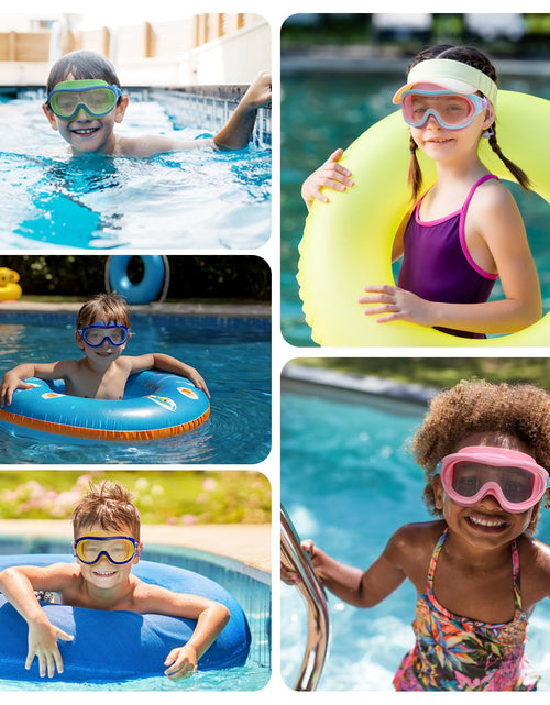 Load image into Gallery viewer, Graynoma Swim Goggles 2 Packs with Earplugs UV Protection Green Pink Size 10-18
