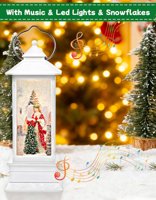 Load image into Gallery viewer, Little Glee Christmas Lantern LED Music Holiday Decoration Angel Tree Resin
