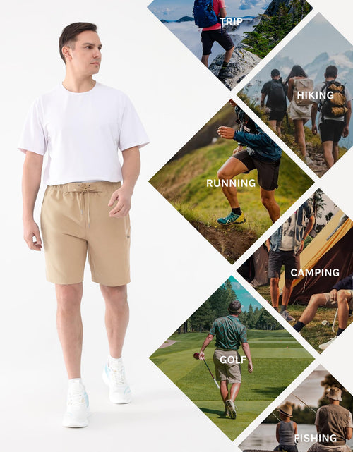 Load image into Gallery viewer, Cosmolle Hiking Cargo Shorts Quick Dry Stretch Lightweight Brown Size M
