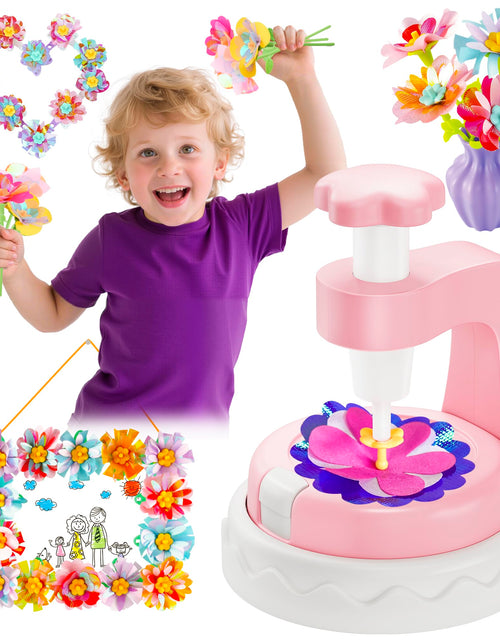 Load image into Gallery viewer, Kingci Fabric Flower Bouquets DIY Kit 117PCS Pink Creative Craft Set
