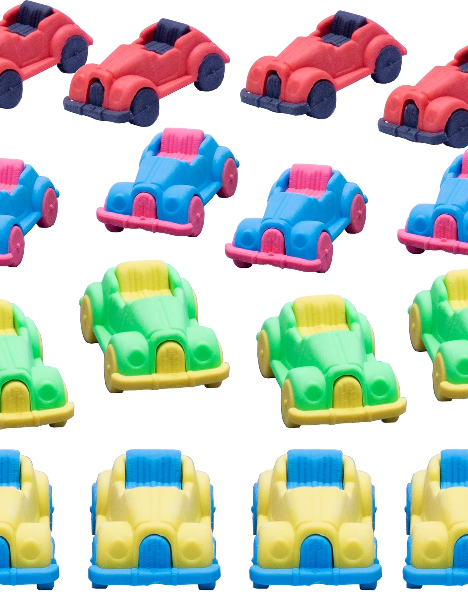 RONDURE Car Erasers 18 Pcs 3D Sports Car Puzzle Take Apart Erasers Kids
