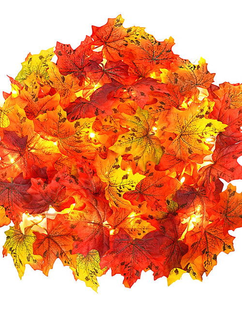 Load image into Gallery viewer, Feybxla 2 Pack Maple Leaf String Lights 20ft 60 LED Multicolor Waterproof

