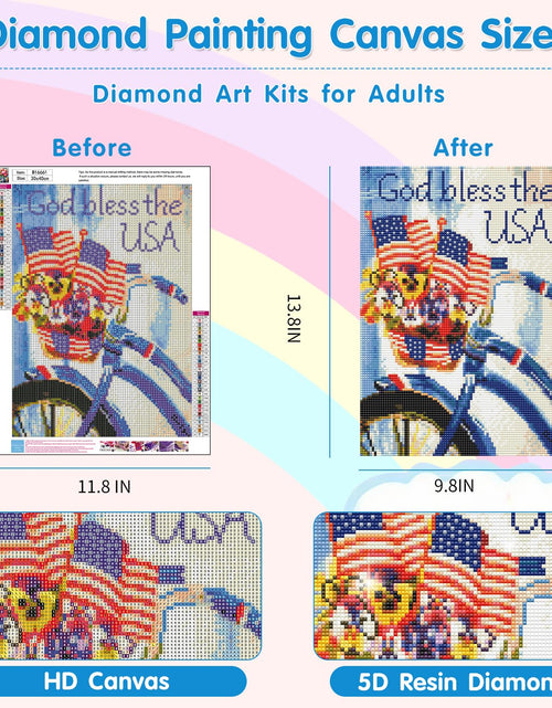 Load image into Gallery viewer, Miairivy God Bless The USA Diamond Art Kit DIY 5D Full Drill 12x16 inches
