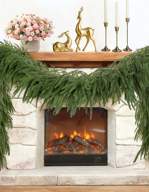 Load image into Gallery viewer, Christmas Norfolk Pine Garland Artificial Greenery Mantle Fireplace Decor 6FT
