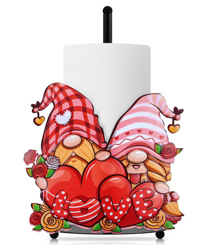 YLOLUL Valentine's Day Metal Paper Towel Holder Large Countertop Stand