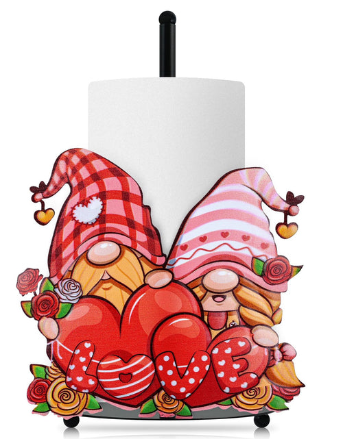 Load image into Gallery viewer, YLOLUL Valentine's Day Metal Paper Towel Holder Large Countertop Stand
