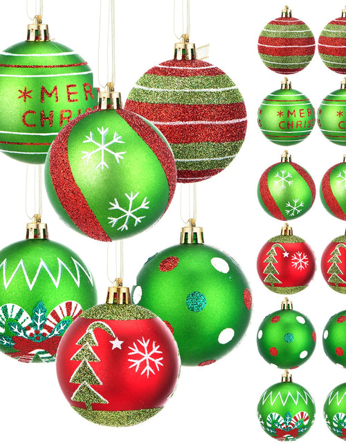 Load image into Gallery viewer, SmartDawn 12 Pcs 3.15in Christmas Ball Ornaments Red Green Plastic
