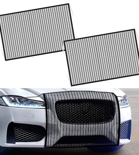 Downhill Front Hood Grille Protection Mesh 2PCS 41.33x31.49in Black