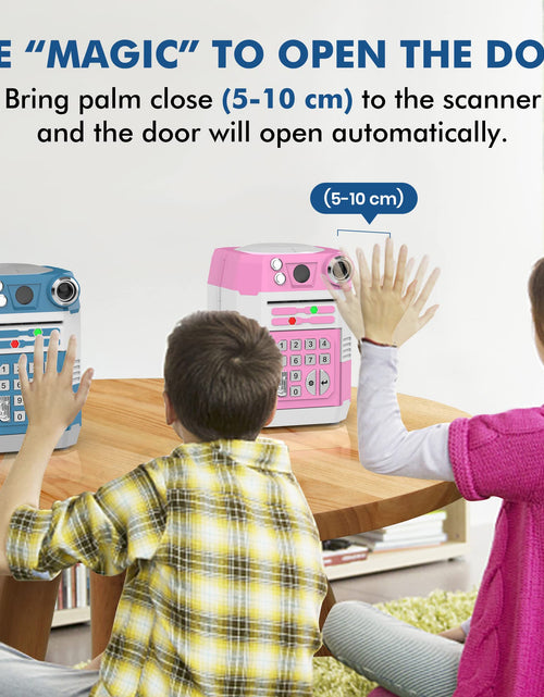 Load image into Gallery viewer, Wantfly Kids Electronic Piggy Bank Wave Activation Password Infrared Blue

