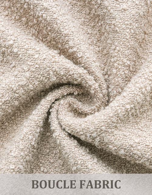 Load image into Gallery viewer, Laolitou 2 Pack Boucle Pillow Covers 18x18 Inch Faux Leather Oatmeal
