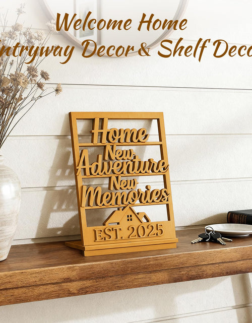 Load image into Gallery viewer, GoHoKi Housewarming Gift Farmhouse Wooden Sign Entry Table Decor New Home
