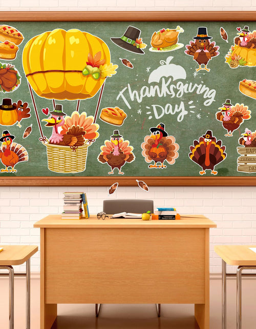 Load image into Gallery viewer, Whaline 45Pc Thanksgiving Turkey Hot Air Balloon Paper Cutouts Autumn Decor
