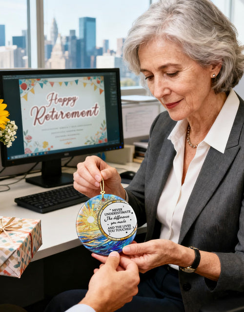 Load image into Gallery viewer, VIAKDEM Christmas Ornaments Going Away Farewell Gifts Ceramic Design A
