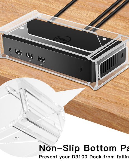 Load image into Gallery viewer, CaSZLUTION Docking Station Mount Clear for Dell D3100 Dock Holder
