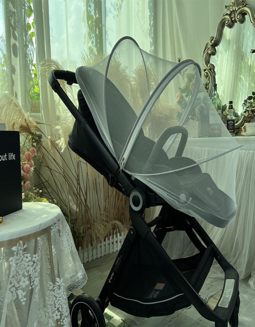 Load image into Gallery viewer, DUSHARKFUN Baby Mosquito Net Double Zipper Bassinet Stroller Cover White

