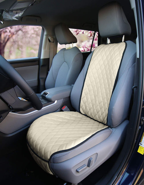 Load image into Gallery viewer, FH Group Car Seat Cushion Faux Leather Airbag Compatible Universal Beige
