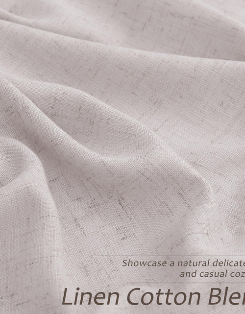 Load image into Gallery viewer, Aersas Champagne Linen Curtains 52x108in 2 Panels Grommet Light Filtering
