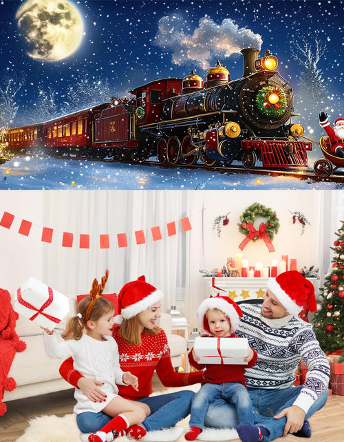 Load image into Gallery viewer, Yomaiha Christmas Santa Garage Door Cover Banner 6x13 ft Red Polyester
