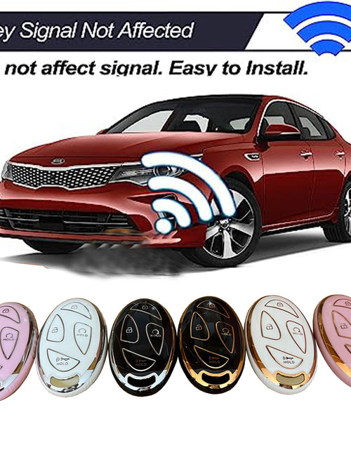 Load image into Gallery viewer, TAPAYICA Hyundai Key Fob Cover 7Buttons Black-Gold for Ioniq 6 Grandeur GN7 KONA

