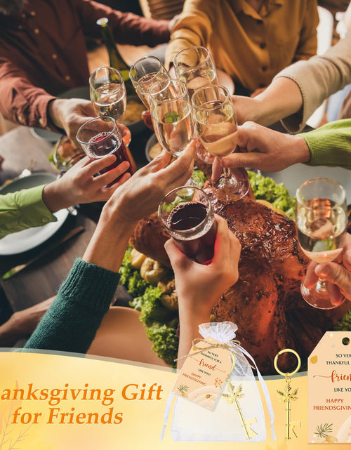 Load image into Gallery viewer, Yiyiring 24 Sets Thanksgiving Party Maple Leaf Keychain Bottle Opener Gold
