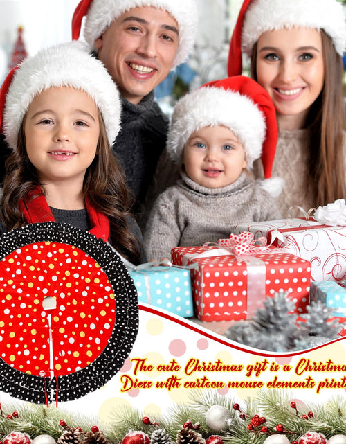 Load image into Gallery viewer, Soulchen Christmas Tree Skirt Double Layer Red Black Yellow Big Wave Point 51"
