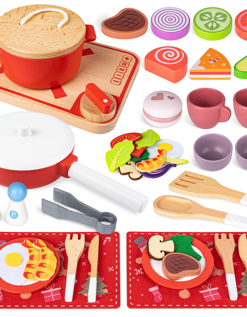 Load image into Gallery viewer, Commodum Kids Wooden Play Cooking Set Advent Calendar 24 Days Xmas Gifts
