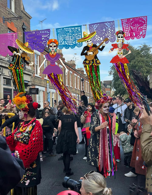 Load image into Gallery viewer, Aovaely 6 PCS Day of The Dead Sugar Skull Hanging Decorations C-Girl Group
