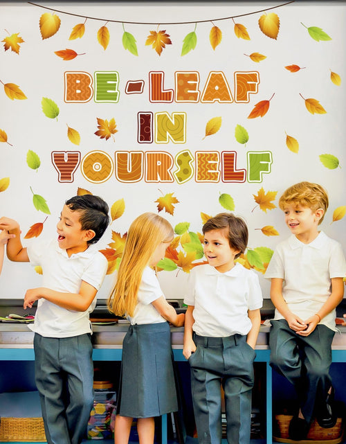 Load image into Gallery viewer, EggSun 112pcs Thanksgiving Fall Bulletin Board Decorations Maple Leaf 14x8in
