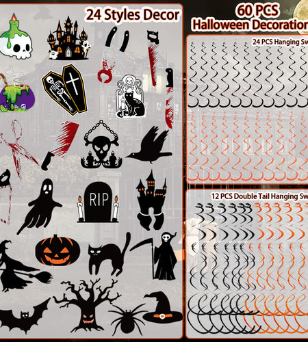 CyanLime 45 Pcs Happy Easter Banner Garland Paper Decorations Halloween Color