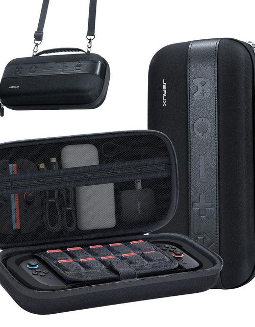 Load image into Gallery viewer, JSAUX Large Capacity Hard Shell Carrying Case Nintendo Switch 2, 20 Slots Black
