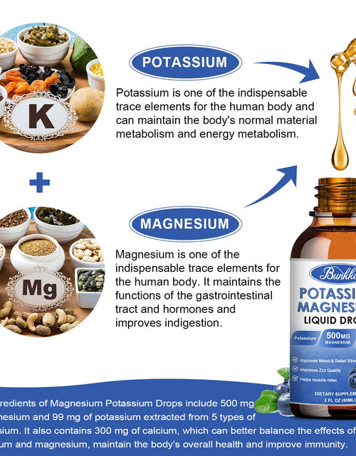 Load image into Gallery viewer, BestBy03/27 Bunkka Liquid Potassium Magnesium Calcium Zinc D3 2 Pack Blueberry
