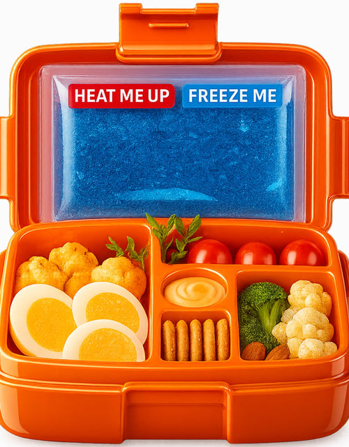 Load image into Gallery viewer, WONDER FAMILY Bento Box 5 Leakproof Containers Insulated Lunch Box Orange
