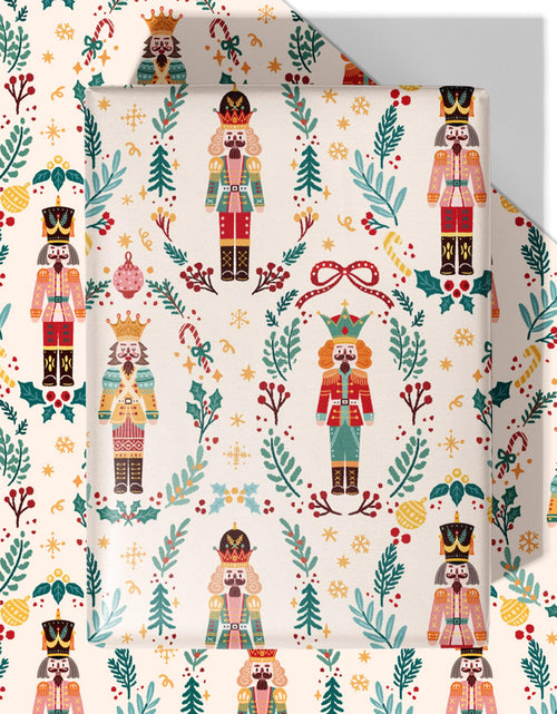 Load image into Gallery viewer, WRAPLULU Nutcracker Christmas Wrapping Paper 4 Jumbo Sheets 28x40in Yellow
