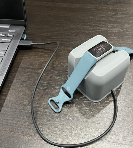 SNMIRN Magnetic Charger Dock Stand for Fitbit Charge 6/5/Luxe Light Blue