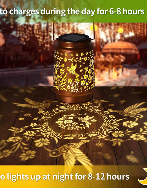 Load image into Gallery viewer, kaakuuki Hummingbird Solar Lantern Outdoor Waterproof Metal LED Bronze
