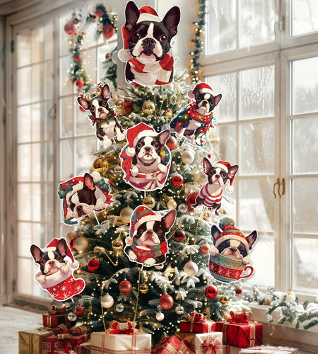 Ciazoxa Christmas Golden Doodle Tree Topper 9Pcs Ornament Xmas Decor