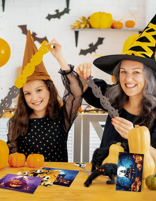 Load image into Gallery viewer, Tlenpo Halloween Postcards 32pcs 4x6in 350gsm Vintage Pumpkin Skeleton
