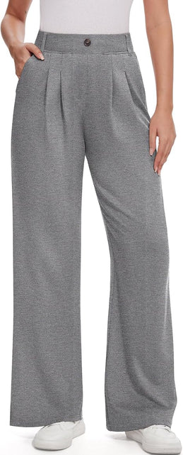 Load image into Gallery viewer, M MOTEEPI Women's Business Casual Wide Leg Dress Pants Dark Grey Size XL
