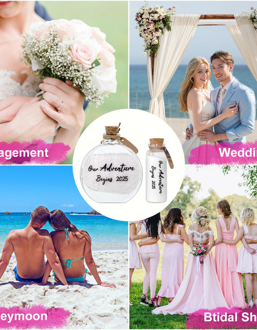 Load image into Gallery viewer, muchly 2 Pcs Honeymoon Sand Keepsake Jar Our Adventure Begins 2025 Heart
