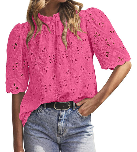 BETTE BOUTIK Womens Flowy Summer Tunic Top Bright Pink Size XL
