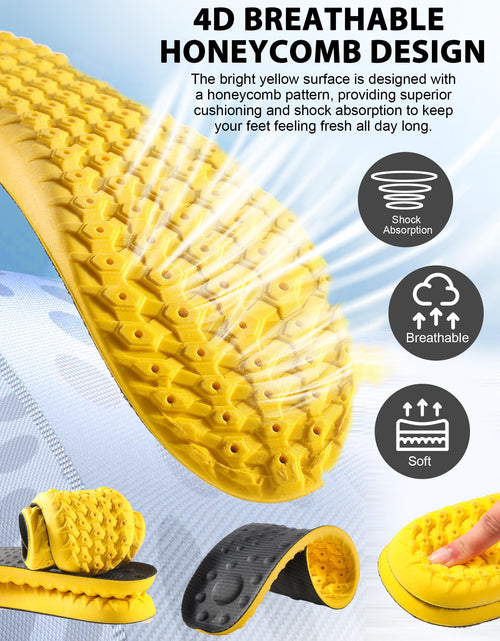 Load image into Gallery viewer, MARRDO 4D Cloud Soles Shock Absorption Arch Support Insoles Men 10-11 Women 11.5
