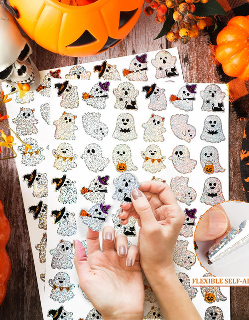 Load image into Gallery viewer, COCHIE Halloween J-O-Lantern Stickers 480pcs 1.5in Laser Ghost
