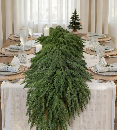 GDENZL 9FT Artificial Norfolk Pine Garland Real Touch Green 1 Count