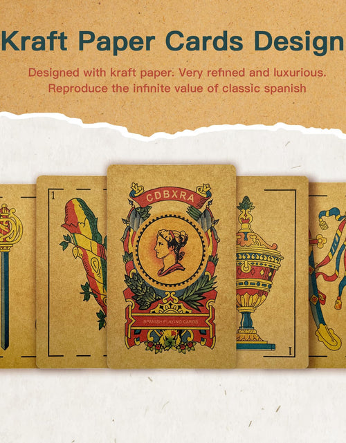 Load image into Gallery viewer, CDBXRA Kraft Paper Spanish Briscas Playing Cards Deck Puerto Rico
