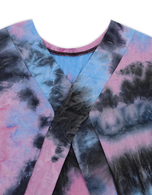 Load image into Gallery viewer, LilyCoco Long Sleeve Open Back Criss Cross Tie Dye Top Black Size L
