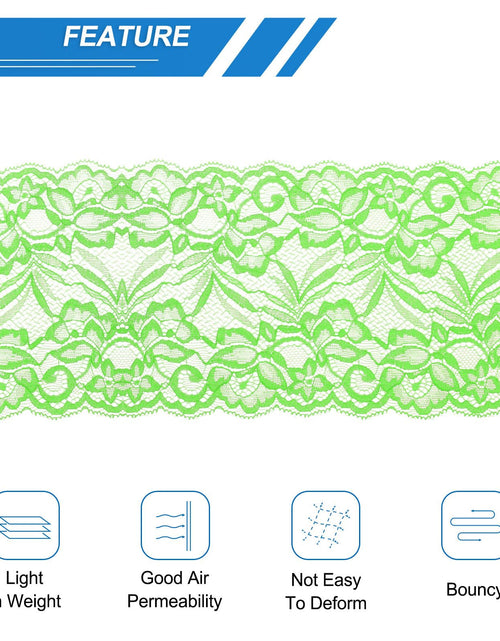 Load image into Gallery viewer, MECCANIXITY 6 Inch Lace Ribbon Floral Trim 5 Yard Green Sewing Craft Decor
