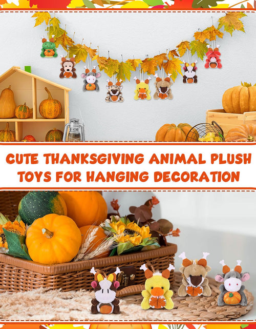 Load image into Gallery viewer, Blueweenly Thanksgiving Mini Plush Toys Pumpkin Maple 12 Pcs 2.76-3.15in
