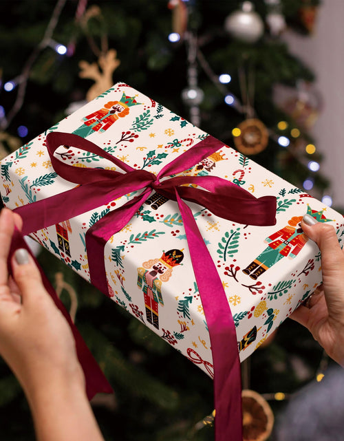 Load image into Gallery viewer, WRAPLULU Nutcracker Christmas Wrapping Paper 4 Jumbo Sheets 28x40in Yellow
