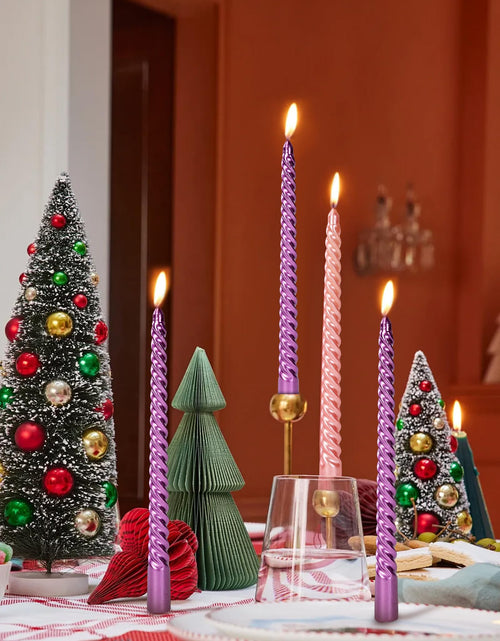 Load image into Gallery viewer, SEVEN LUCKY LIGHT 10in Advent Candles Set of 4 Dripless White Wax
